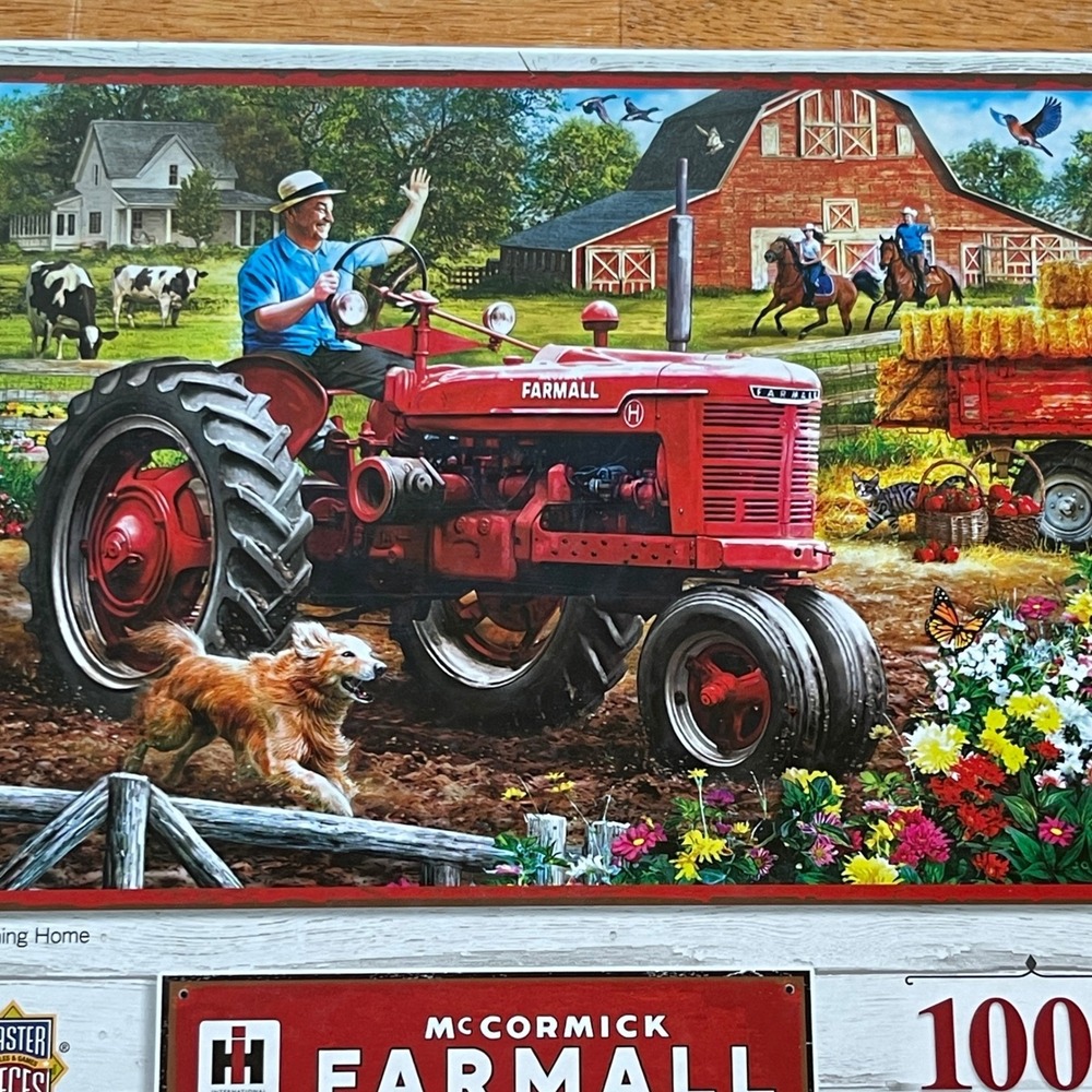 Mater Pieces McCormick Farmall 1,000 Pc Puzzle "Coming Home" Sealed New in Box - Picture 2 of 4